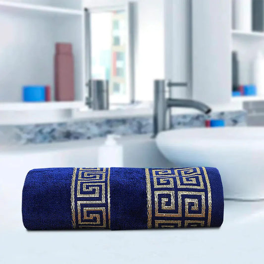 Versatile Jacquard Towel Navy