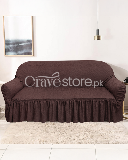 Zebra Sofa Cover Dark Brown