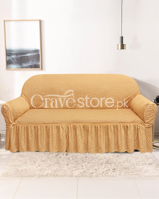 Zebra Sofa Cover Skin Golden