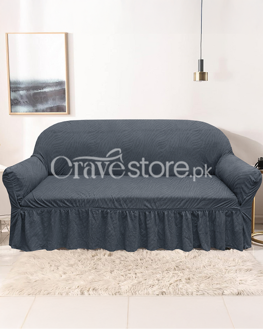 Zebra Sofa Cover Grey