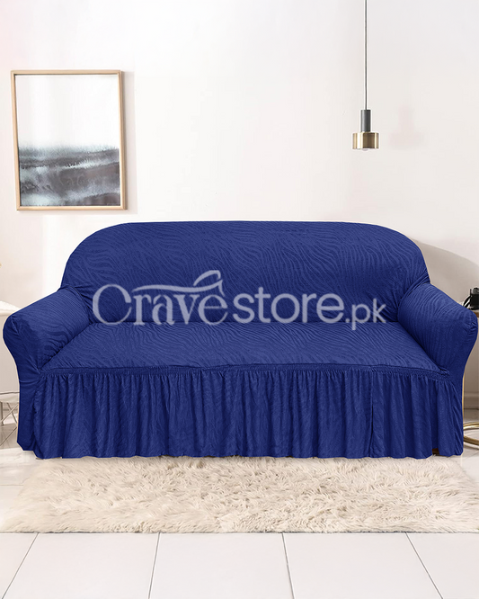 Zebra Sofa Cover Navy Blue