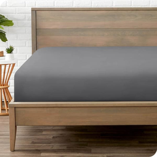 Fitted Jersey Mattress Cover Dark Gray
