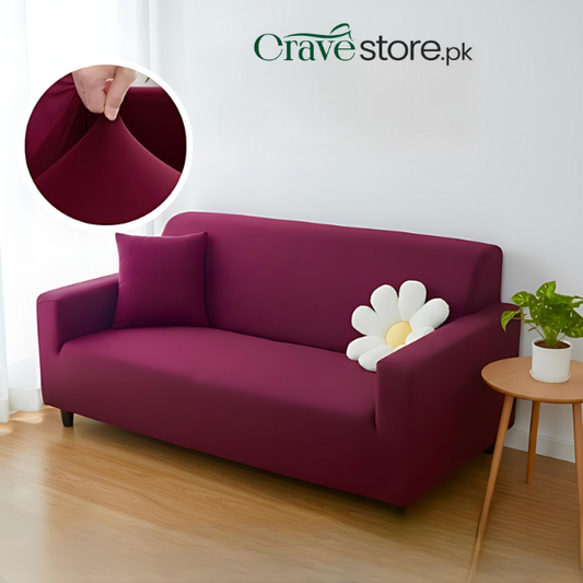 Lycra Jersey Sofa Cover Mahroon