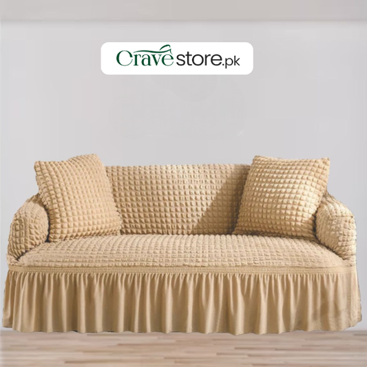 Skin Turkish style bubble sofa cover fitted on living room sofa