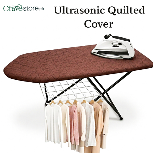 Chocolate brown ultrasonic quilted iron board cover customized dust proof cover for ironing board protection