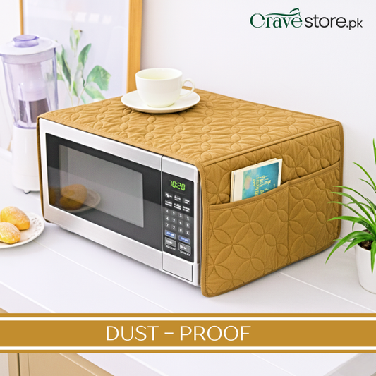 Ultrasonic Quilted Chikoo Microwave Oven Cover With Pockets