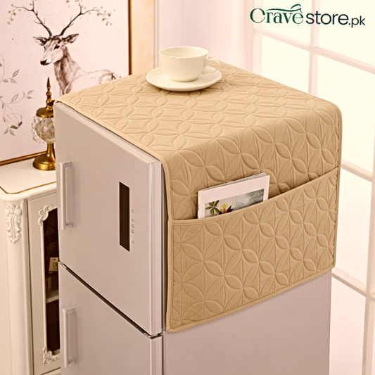 Ultrasonic Quilted Refrigerator Cover With Pockets - Skin