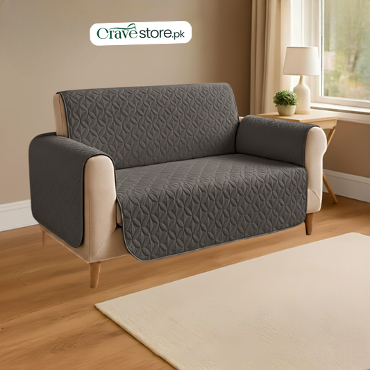 Ultrasonic Quilted Sofa Covers Dark Gray