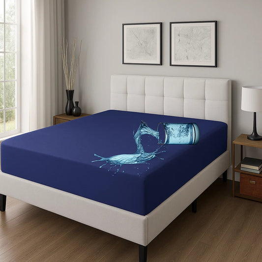 King Waterproof Mattress Cover Navy