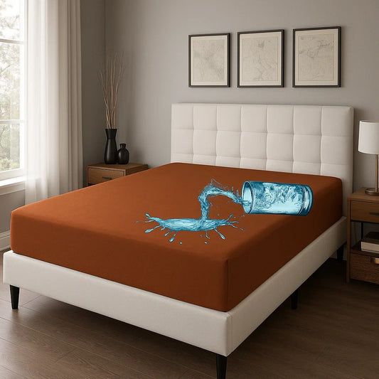 King Waterproof Mattress Cover Brown