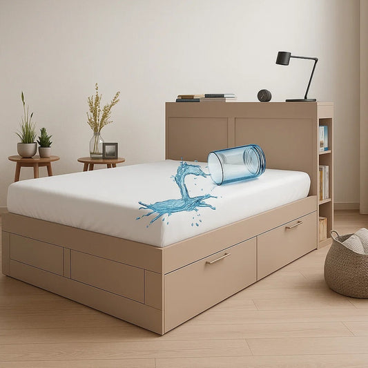 Single Waterproof Mattress Cover White