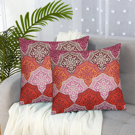 Jute Fabric Cushion Cover - Design 2