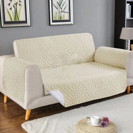 Ultrasonic Quilted Sofa Covers Off White