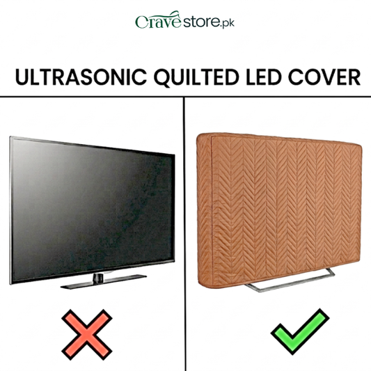 Copper zigzag ultrasonic quilted LED TV cover dust proof universal fit for screen protection