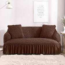 Turkish Style Bubble Sofa Cover Chocolate Brown