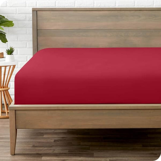 Fitted Jersey Mattress Cover Maroon