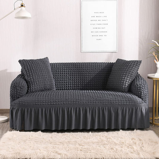 Turkish Style Bubble Sofa Cover Gray