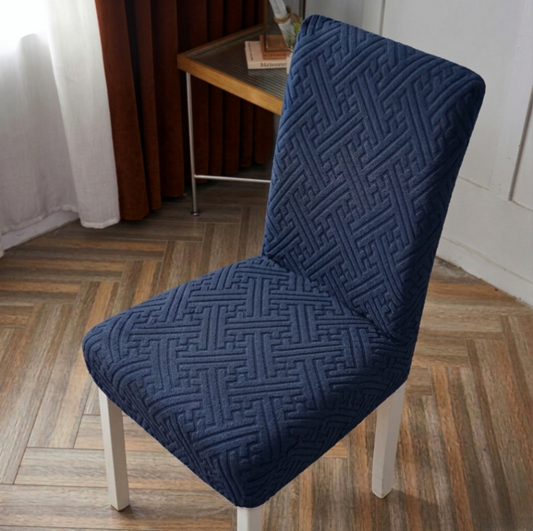 China Mazed Chair Cover Navy Blue