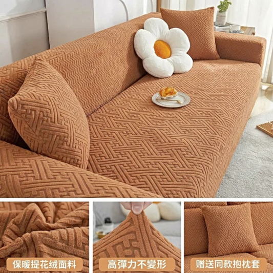 China Mazed Sofa Cover in Rust Color for Living Room Sofa