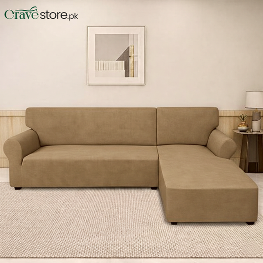 L Shape Fitted Lycra Jersey Sofa Cover Mouse Skin