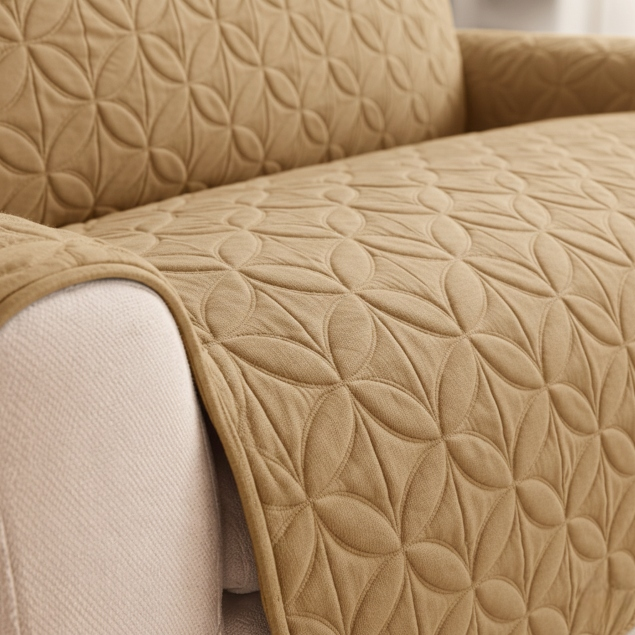 L Shape Ultrasonic Quilted Sofa Covers Skin