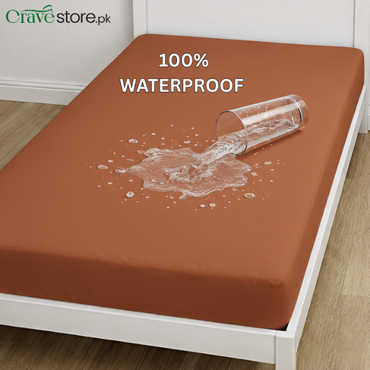 Single Waterproof Mattress Cover Rust