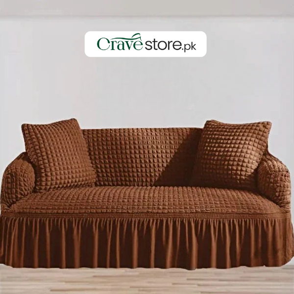 Copper Turkish style bubble sofa cover fitted on living room sofa