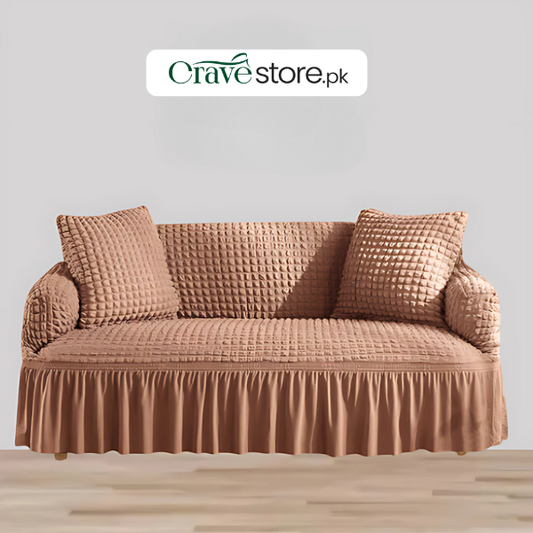 Mouse skin Turkish style bubble sofa cover fitted on living room sofa