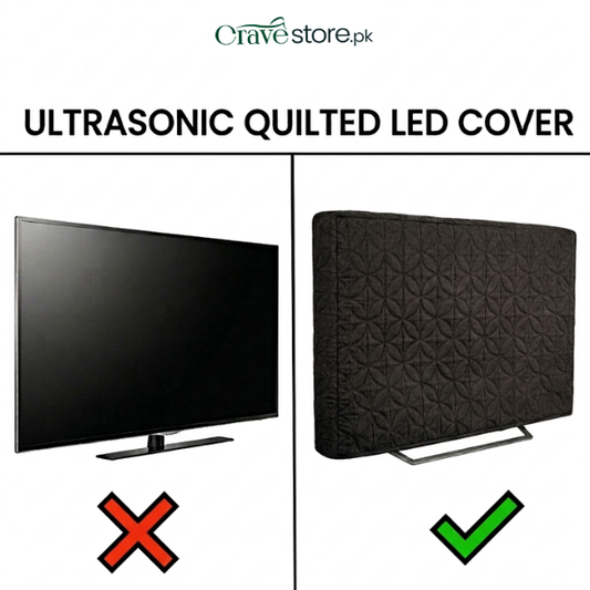 Ultrasonic Quilted LED Cover Dust Proof - Black