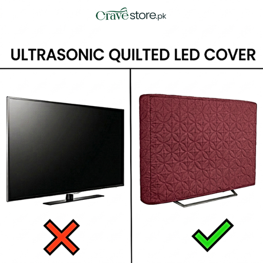 Ultrasonic Quilted LED Cover Dust Proof - Maroon