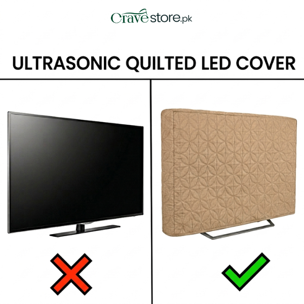 Skin Ultrasonic Quilted LED TV Cover dust proof universal fit for screen protection