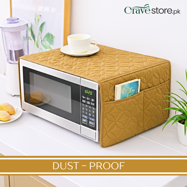 Ultrasonic Quilted Chikoo Microwave Oven Cover With Pockets
