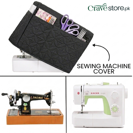 Black ultrasonic quilted sewing machine cover dust proof with durable fabric and perfect fit size 22x14x10 inches