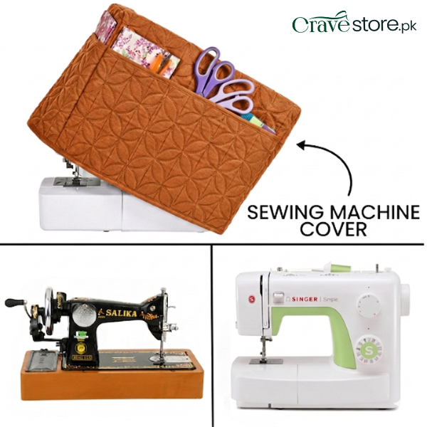 Copper ultrasonic quilted sewing machine cover dust proof with durable fabric and perfect fit size 22x14x10 inches