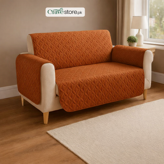 Ultrasonic Quilted Sofa Covers Copper