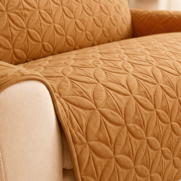 
Waterproof Ultrasonic Quilted Sofa Cum Bed Cover Chikoo
