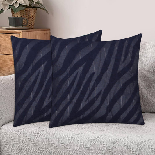 Zebra Cushion Cover Navy Blue
