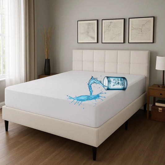 King Waterproof Mattress Cover White