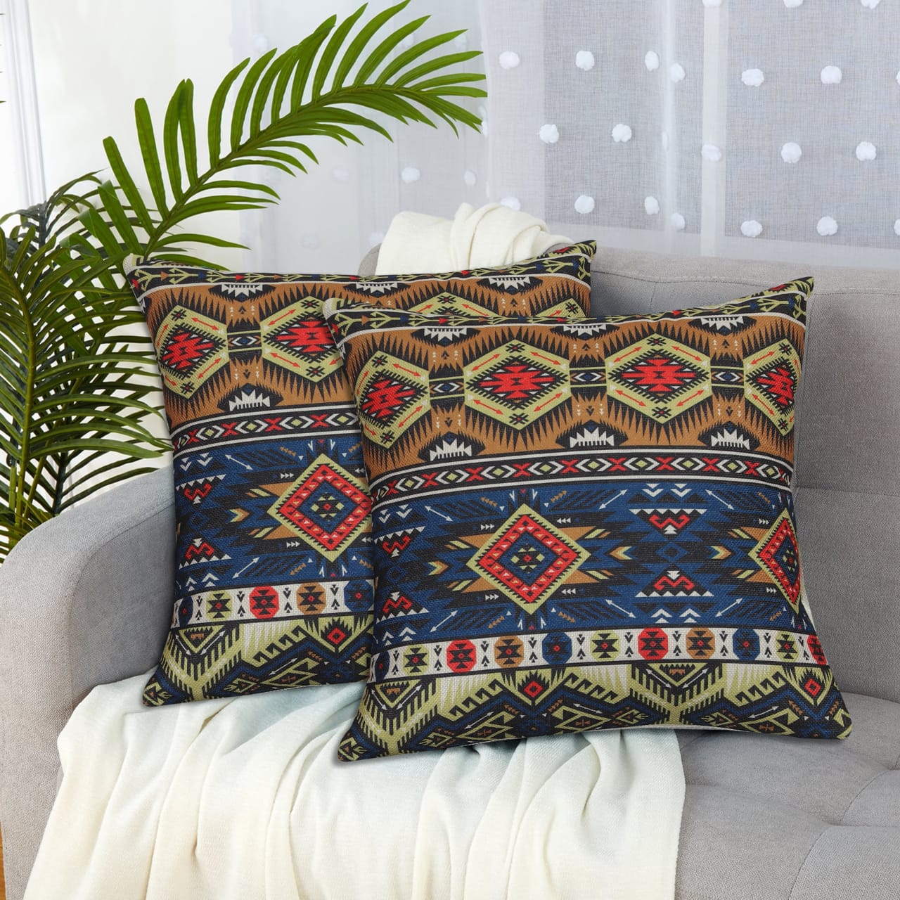 Jute Fabric Cushion Cover - Design 1 – Crave Store Pk