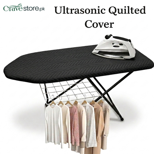 Black zigzag ultrasonic quilted iron board cover customized dust proof cover for ironing board protection