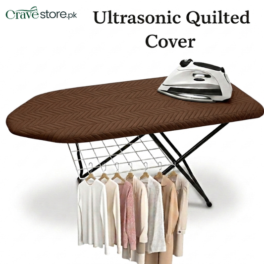 Zigzag Ultrasonic Quilted Iron Board Cover Customized - Brown