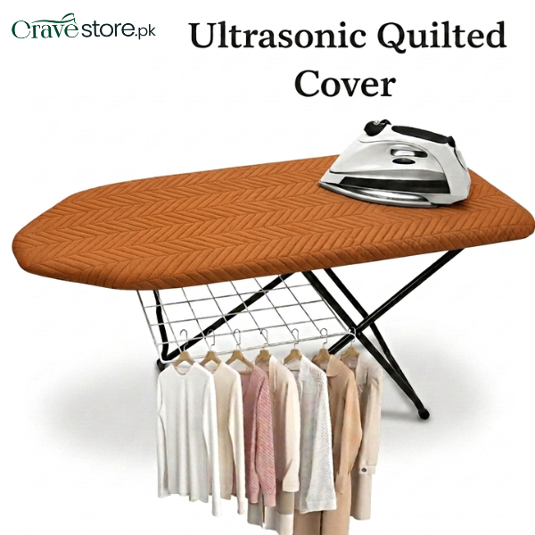 Copper zigzag ultrasonic quilted iron board cover customized dust proof cover for ironing board protection
