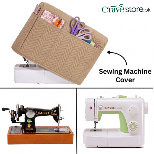 Skin zigzag ultrasonic quilted sewing machine cover dust proof with durable fabric and perfect fit size 22x14x10 inches