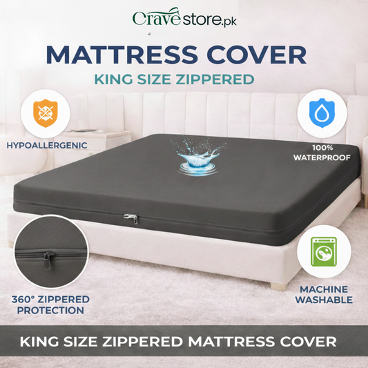 Zipper Waterproof Mattress Cover Gray