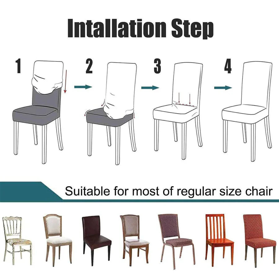 chair cover installation step