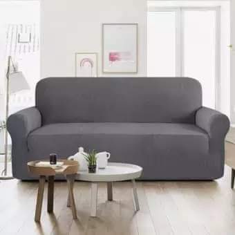Lycra Jersey Sofa Cover Dark Gray