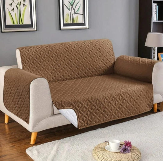 Ultrasonic Quilted Sofa Covers Brown