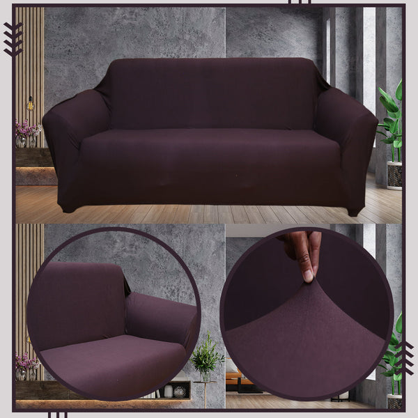 Lycra Jersey Sofa Cover Brown