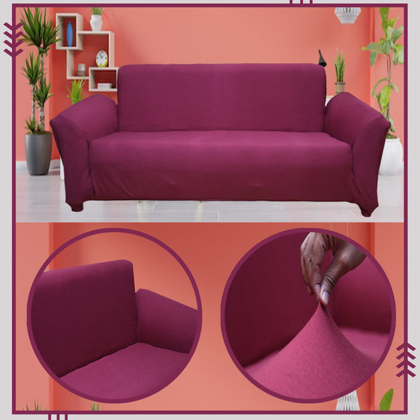 Lycra Jersey Sofa Cover Maroon