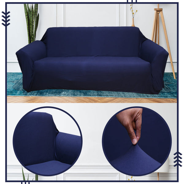Lycra Jersey Sofa Cover Navy Blue